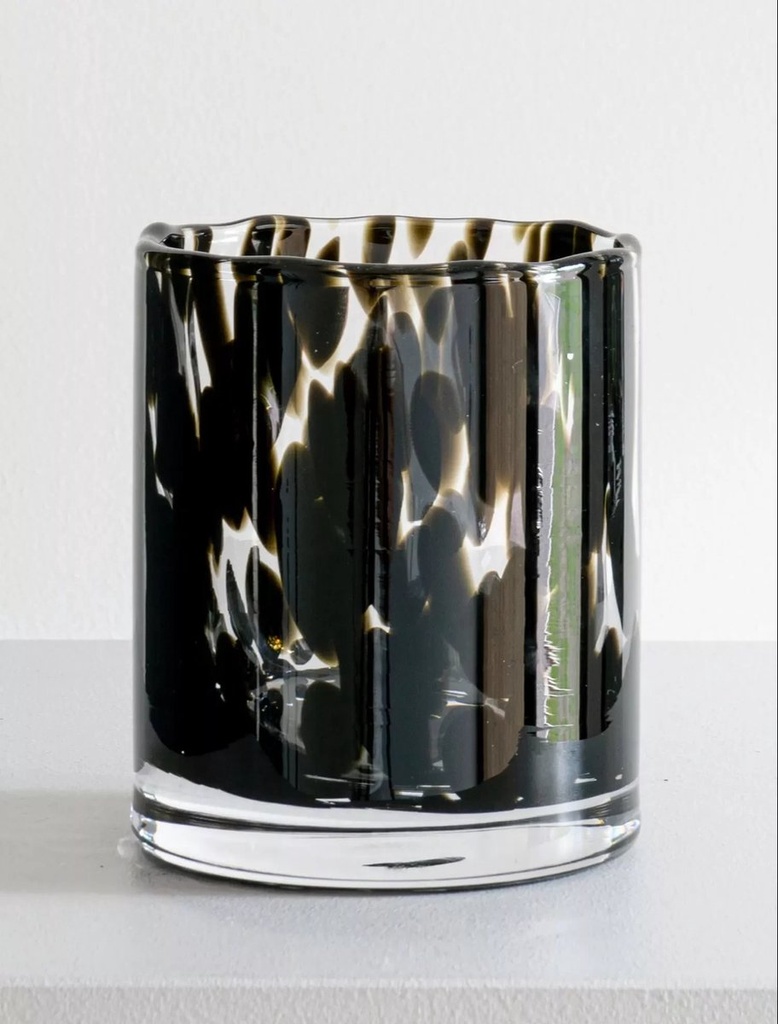 pot verre soufflé noir