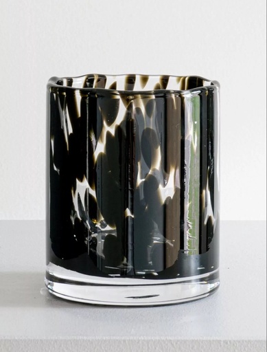 pot verre soufflé noir
